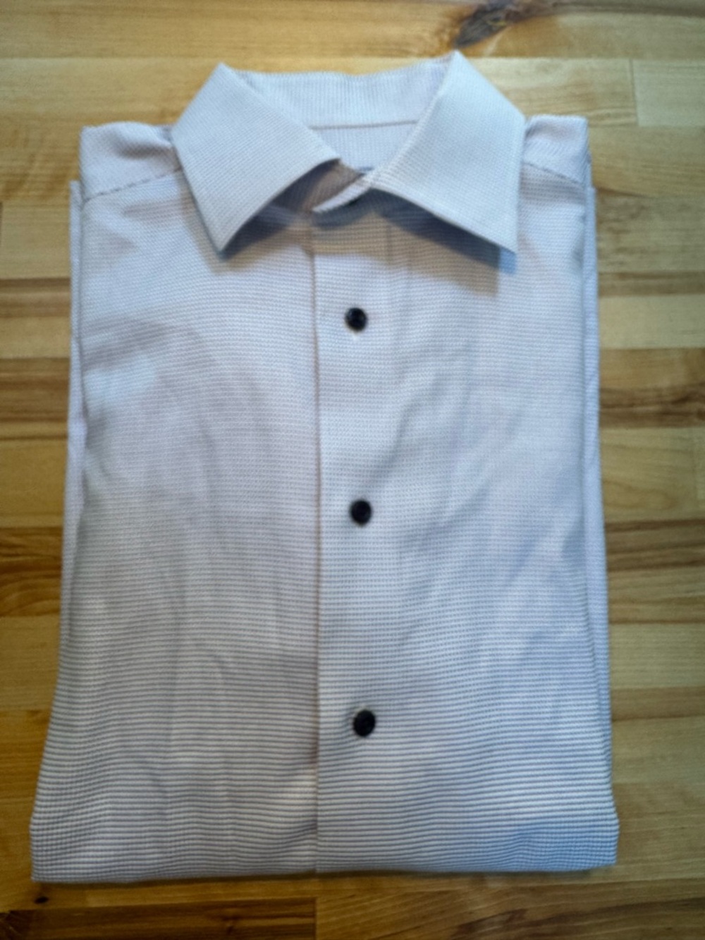 David Donahue Luxury Non-Iron Dress Shirt Mens 16 34/35 Trim Fit Purple Check